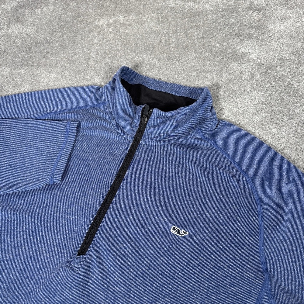 Vineyard Vines Performance 1/4 Zip Pullover Mens 2XL Blue Stretch Athletic Golf